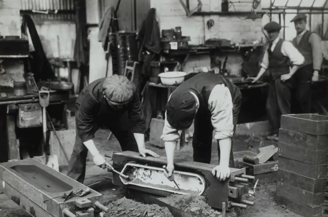 Photo of workers working hard